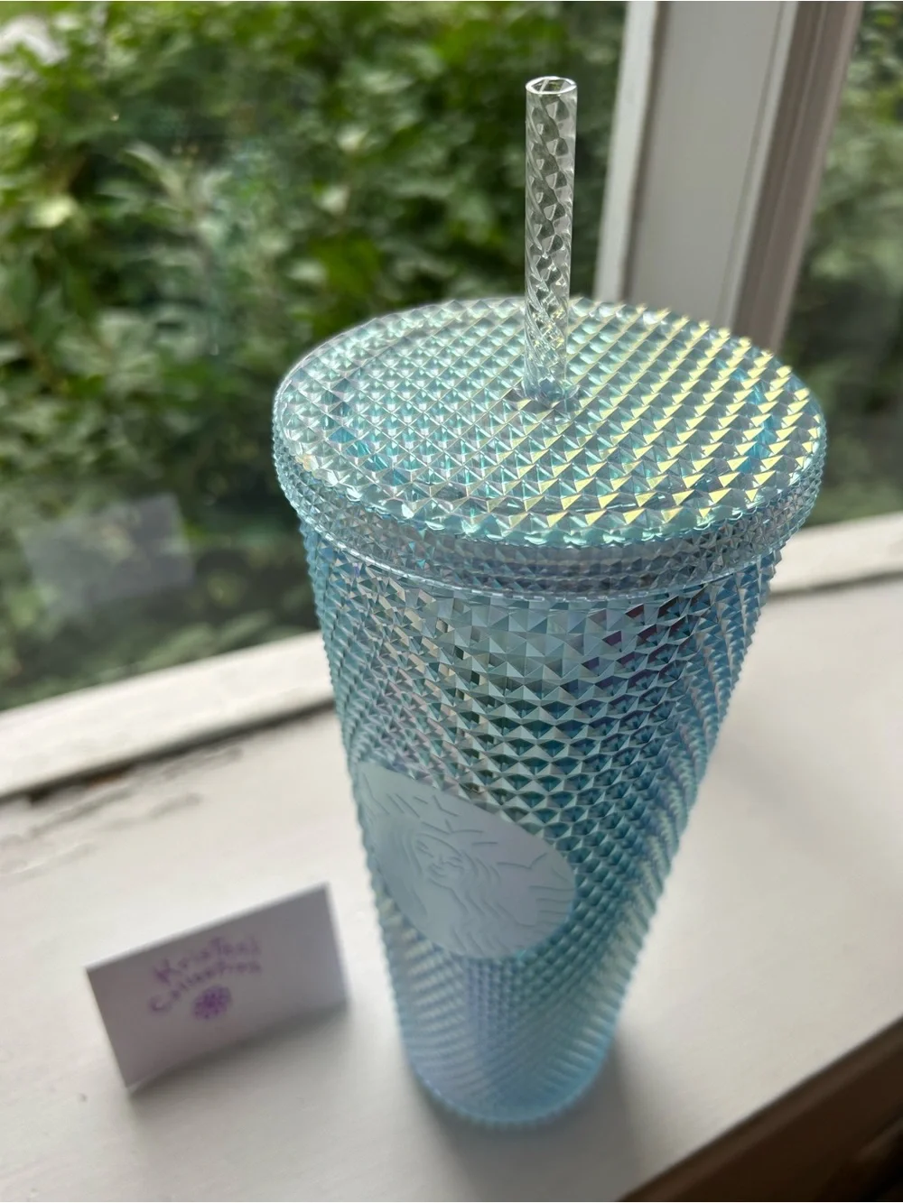 STARBUCKS Icy Blue Studded Tumbler with Clear Straw LIMITED EDITION 🩵
